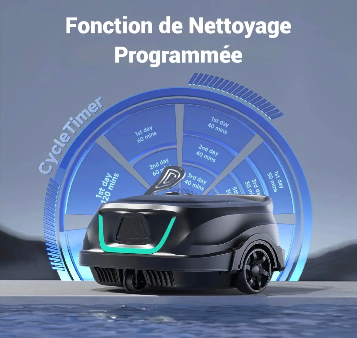 WYBOT A1 Robot nettoyeur de piscine sans fil