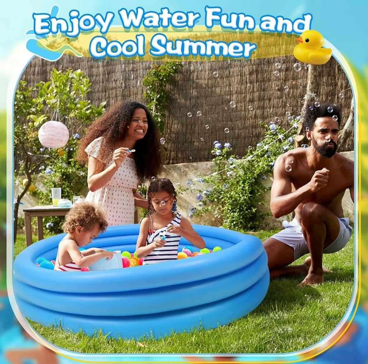 Piscine gonflable, piscine pliable pour enfants, jouet aquatique d'été pour intérieur et extérieur.