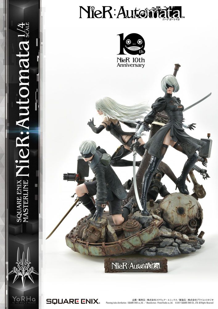 Statuette 2B, 9S et A2 NieR Automata
